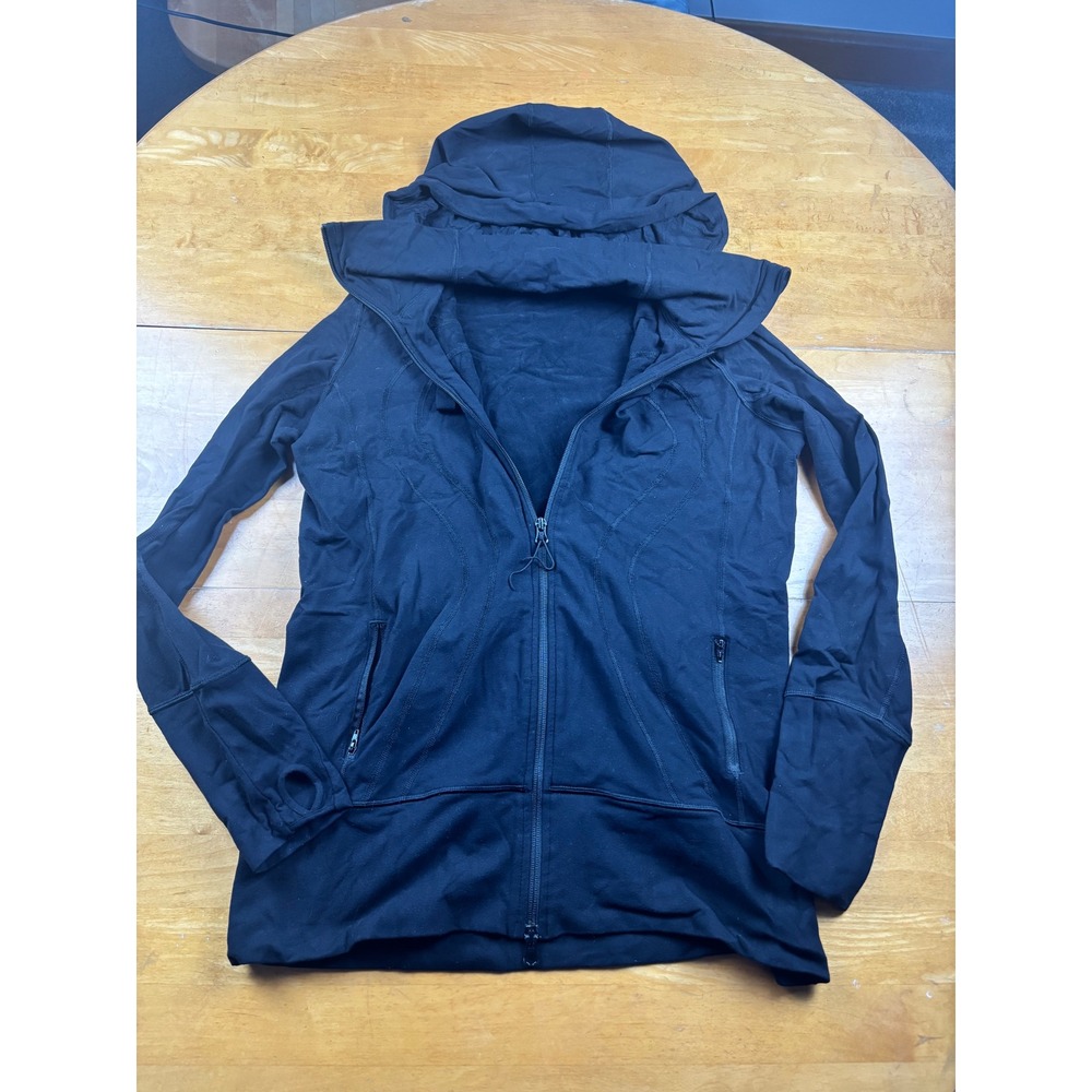 Lululemon Define Jacket Hooded Full Zip Black Activewear Hoodie Thumbholes